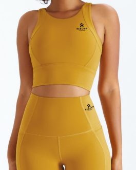 Recycled training top, yellow