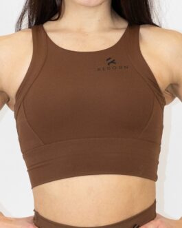 Recycled training top, brown