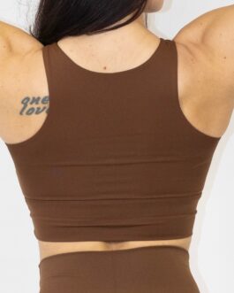 Recycled training top, brown