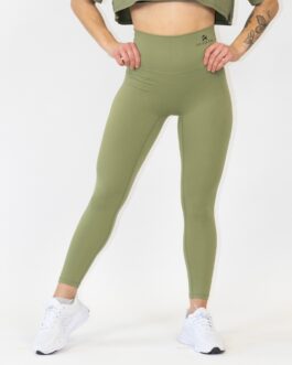 Recycled training tights, nature green